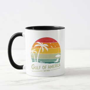 Taza Patriótico estadounidense vintage del Golfo de Est