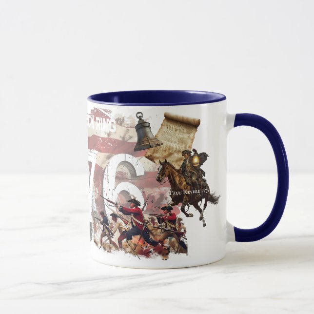 Taza Patriótico juego de historia de la independencia e (Derecha)