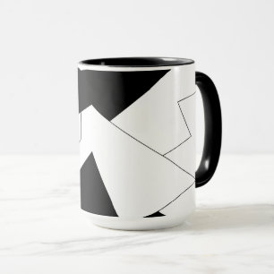 Taza Patrón abstracto - blanco y negro