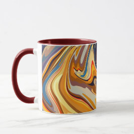 Taza Patrón abstracto cálido y frío fluyente