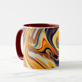 Taza Patrón abstracto cálido y frío fluyente