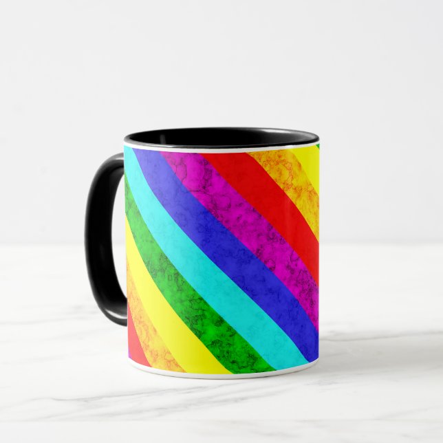 Taza Patrón abstracto de arcoíris , (Anverso izquierdo)