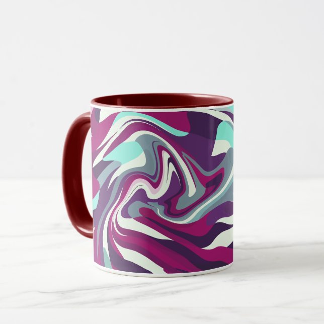 Taza Patrón abstracto de colores fluidos (Anverso izquierdo)