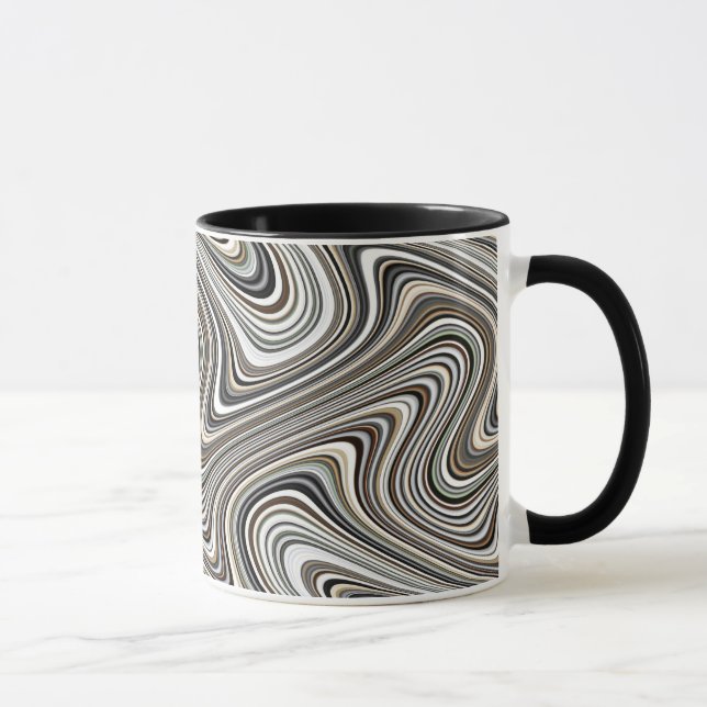 Taza Patrón abstracto de curvas moderno y elegante (Derecha)