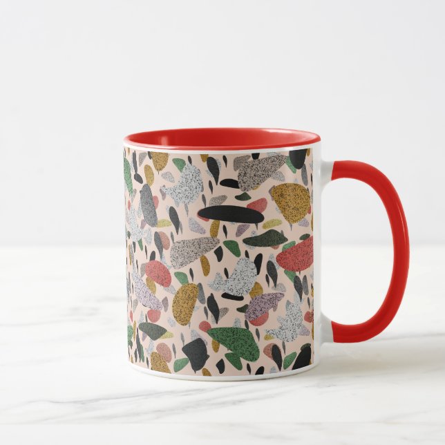 Taza Patrón abstracto de estilo terrazzo artístico mode (Derecha)