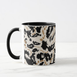 Taza Patrón abstracto de leopardo bohemio africano
