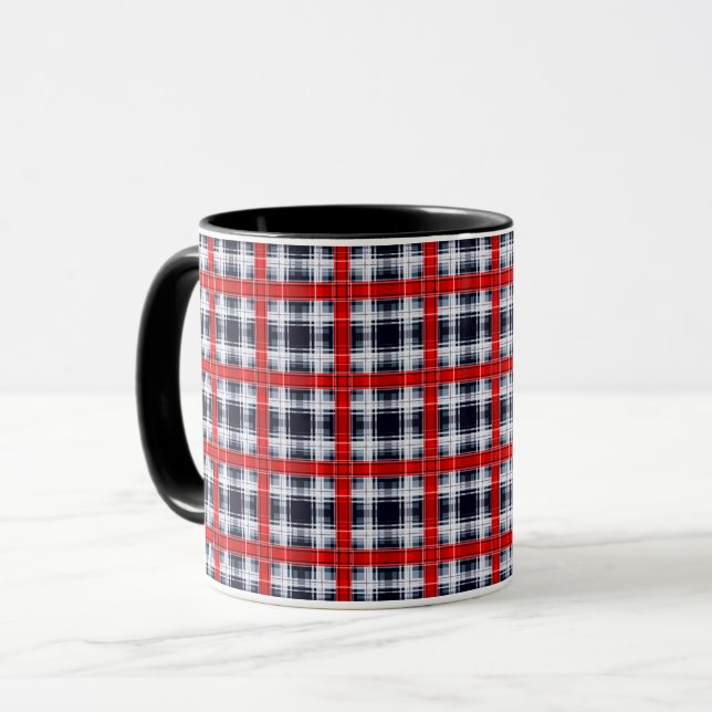 Taza Patrón abstracto de plaid sin soldadura (Anverso izquierdo)