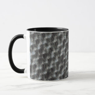 Taza Patrón abstracto geométrico tejido de pizarra hela