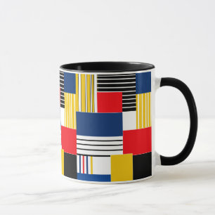 Taza Patrón abstracto. Labor de retazos.