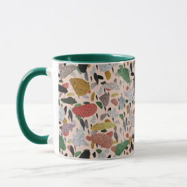 Taza Patrón abstracto moderno de estilo terrazzo artíst