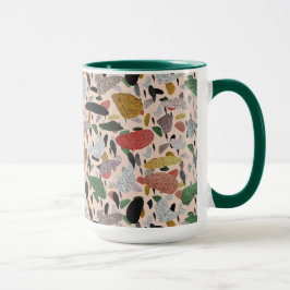 Taza Patrón abstracto moderno de estilo terrazzo artíst