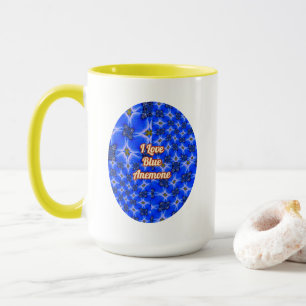 Taza Patrón anémico de los jardines azules