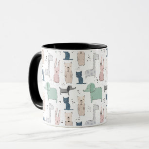 Taza Patrón animal de bebé de Pastel Cutel