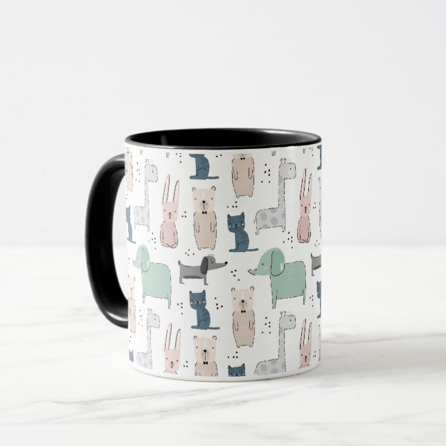 Taza Patrón animal de bebé de Pastel Cutel (Anverso izquierdo)