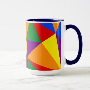 Taza Patrón arco iris de polígono