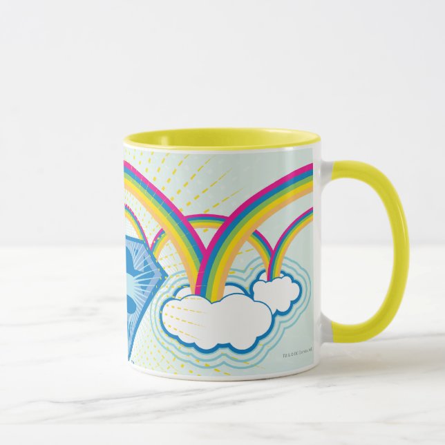 Taza Patrón arcoiris de superchica (Derecha)