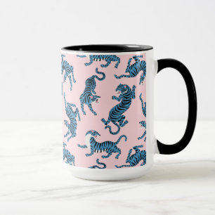 Taza Patrón asiático del tigre azul
