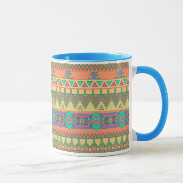 Taza Patrón azteca colorido (Derecha)