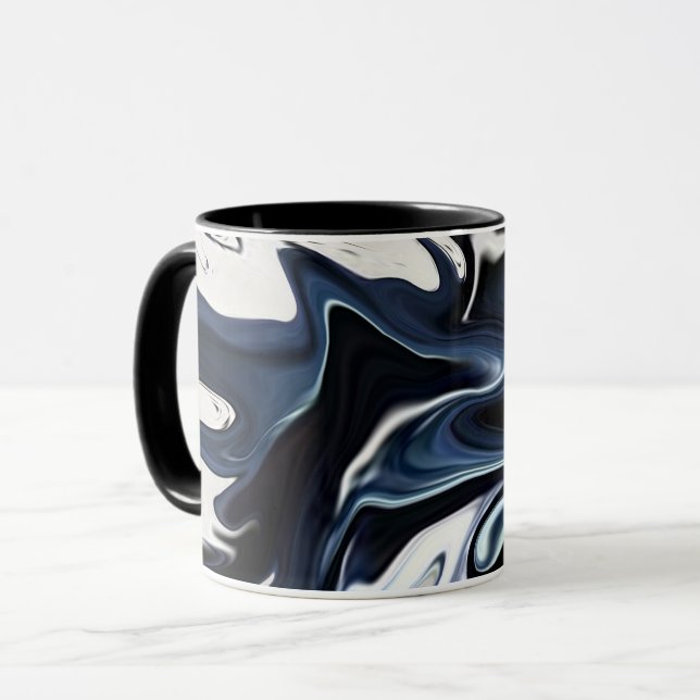 Taza Patrón azul borroso (Anverso izquierdo)
