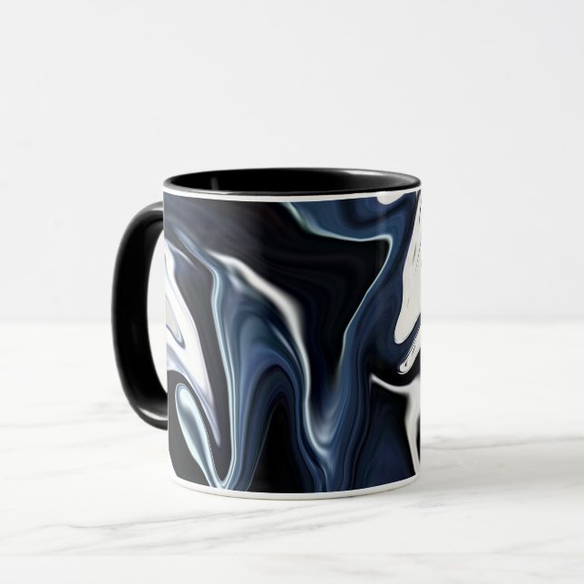 Taza Patrón azul borroso (Anverso izquierdo)