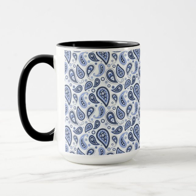 Taza Patrón azul paisley (Izquierda)