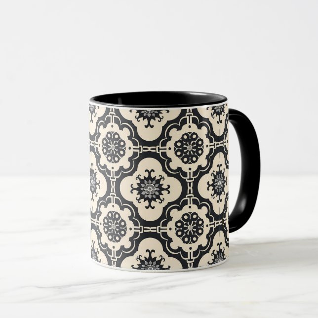 Taza Patrón barroco-árabe decorativo (Anverso derecho)