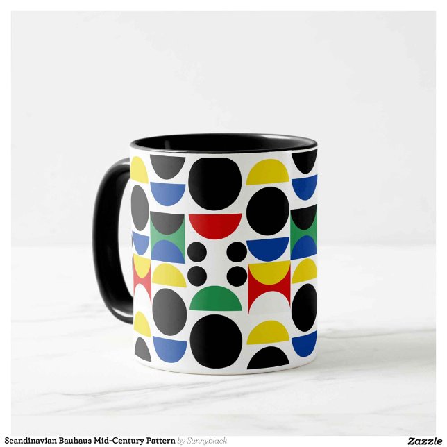 Taza Patrón Bauhaus escandinavo de mediados del siglo (Subido por el creador)