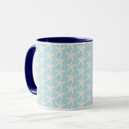 Taza Patrón blanco azul estelar