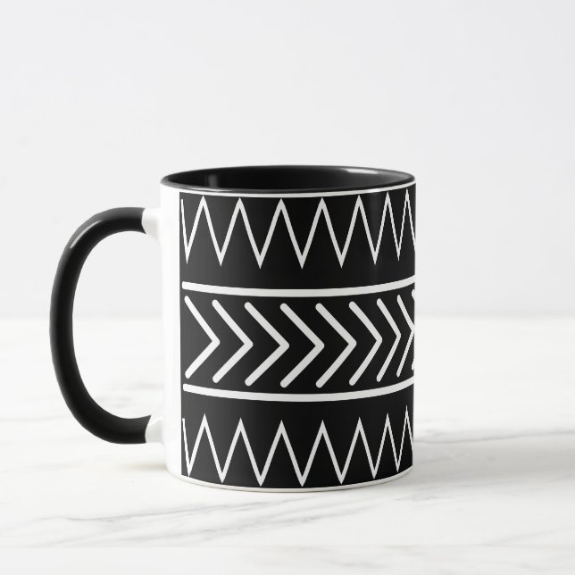 Taza Patrón blanco y negro (Izquierda)