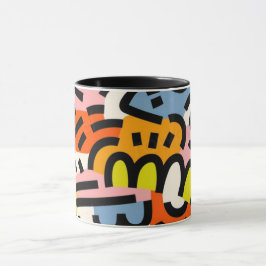 Taza Patrón colorido de Memphis sin soldadura VII