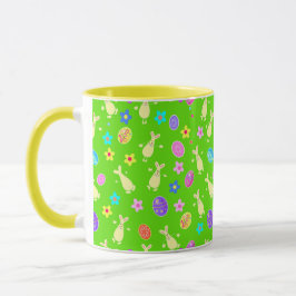 Taza Patrón con divertidas arcas decorativas y huevos.