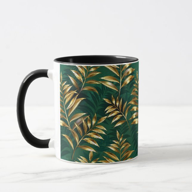 Taza Patrón continuo con helechos dorados (Izquierda)