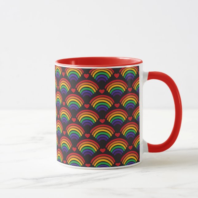 Taza Patrón Corazones y arbustos (Derecha)
