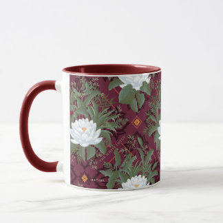 Taza Patrón Crimson Lotus Elegance - El Lotus Blanco