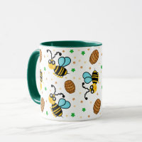 Patrón de abejas divertida