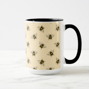 Taza Patrón de abejas reina