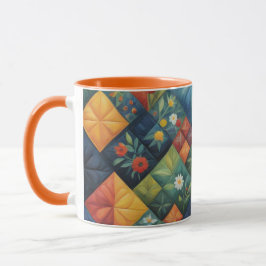 Taza Patrón de acolchado colorido - Amante del acolchad