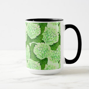 Taza Patrón de acuarela de Hydrangea
