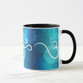 Taza Patrón de adorno indio con símbolo ohm