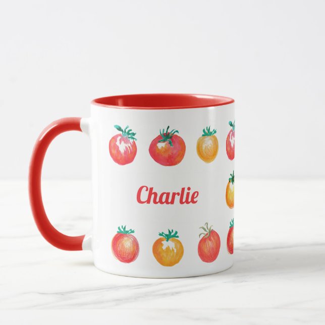 Taza Patrón de alimentos de verano dibujado a mano de t (Izquierda)