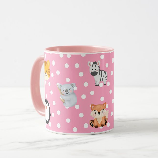 Taza Patrón de amigos y personajes de Kawaii (Anverso izquierdo)