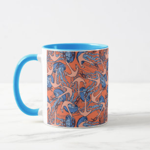 Taza Patrón De Ancla Y De Jellyfish