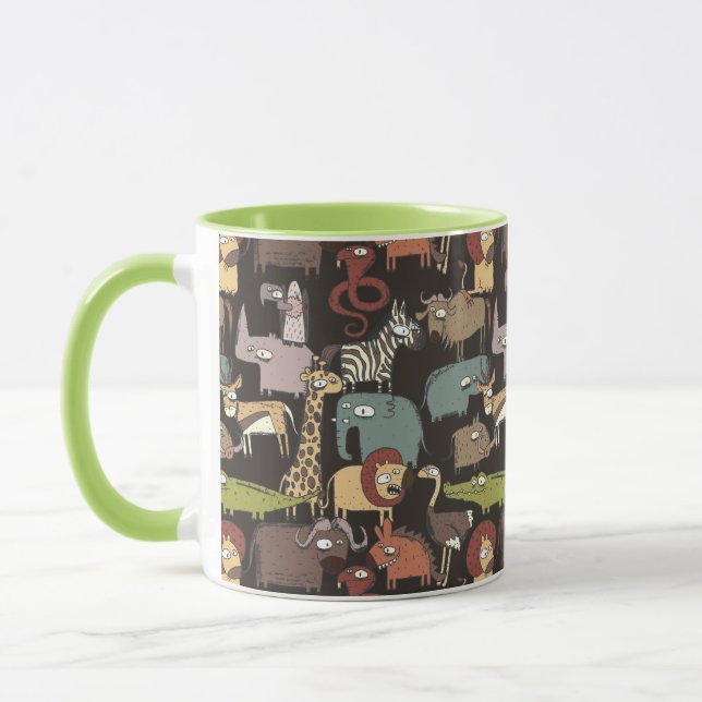 Taza Patrón de animales africanos (Izquierda)