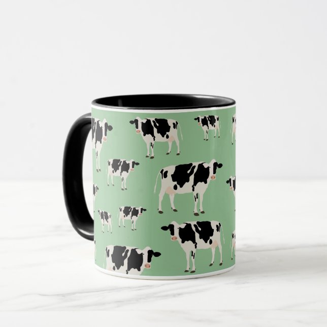 Taza Patrón de animales de granja de vaca (Anverso izquierdo)