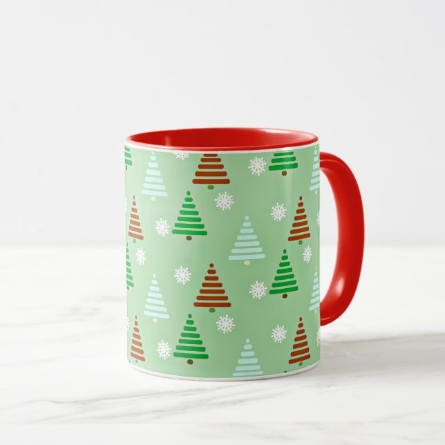 Taza Patrón de árbol de Navidad (Anverso derecho)