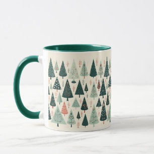 Taza Patrón de árbol de Navidad