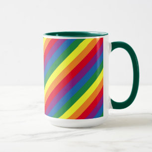 Taza Patrón de arco iris diagonal