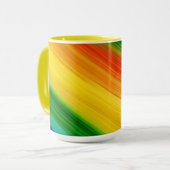 Taza Patrón de arcoíris colorido (Anverso izquierdo)