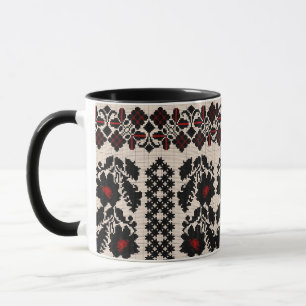 Taza Patrón de arte popular tradicional ucraniano vushu