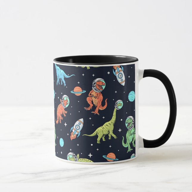 Taza Patrón de Astronautas de Dinosaurios Infantiles (Derecha)